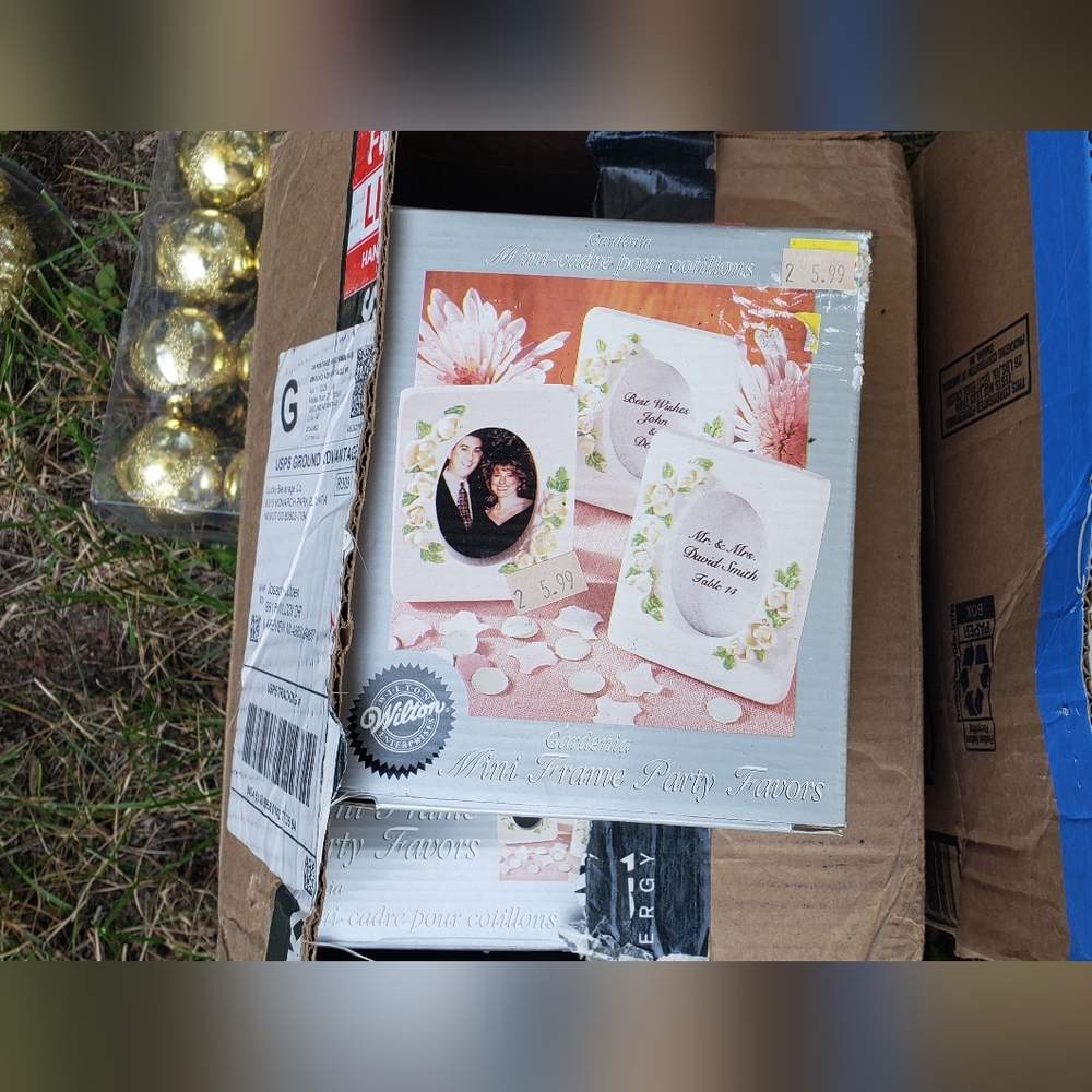 Wilton Floral Mini Frame Favors - White and Green